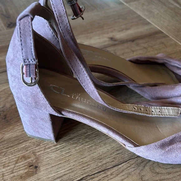 CL by Laundry Pink Heels Strappy Design Medium Heel - Picture 2 of 4